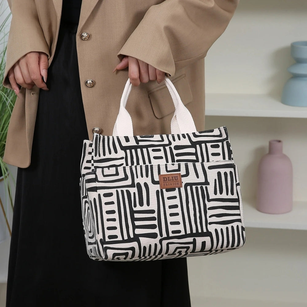 Sac à main isotherme motif zebré