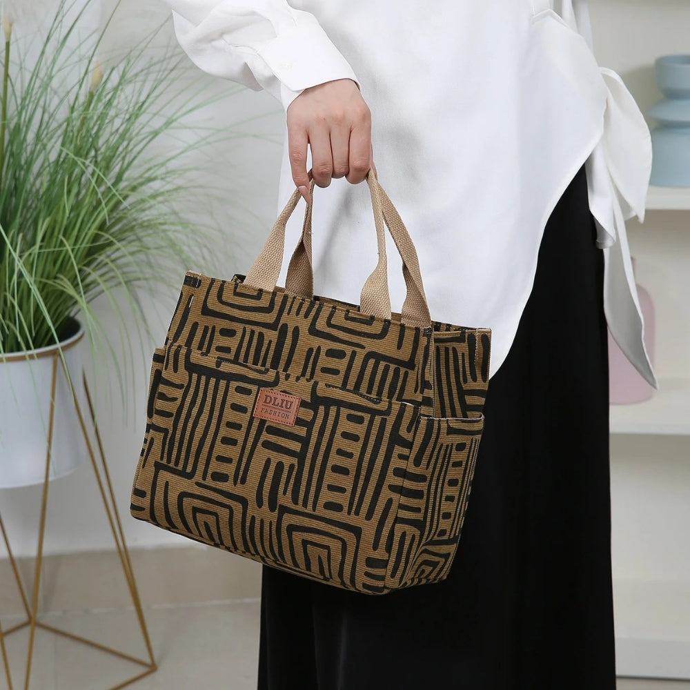 Sac à main isotherme motif zebré
