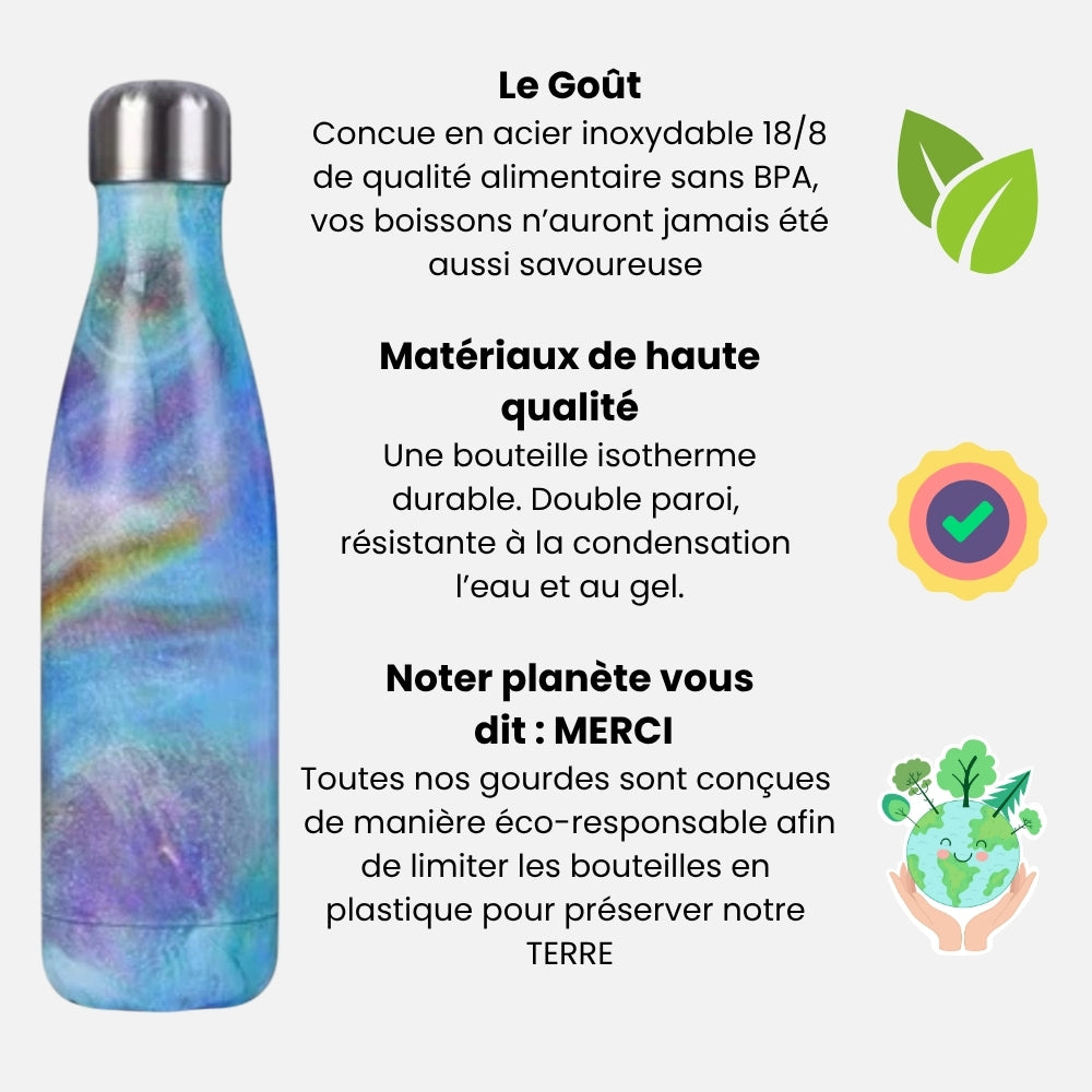 Gourde Isotherme Motif Bleu galaxie - 12H