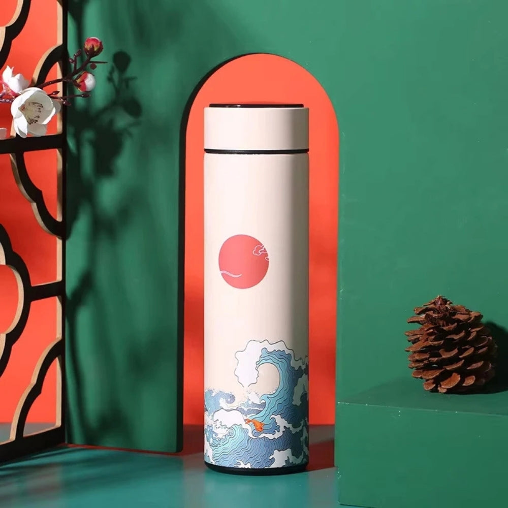 Gourde isotherme intelligente motif Kawaii