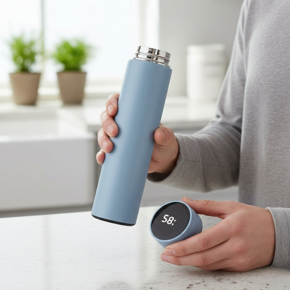 Bouteille Isotherme Intelligente Bleue