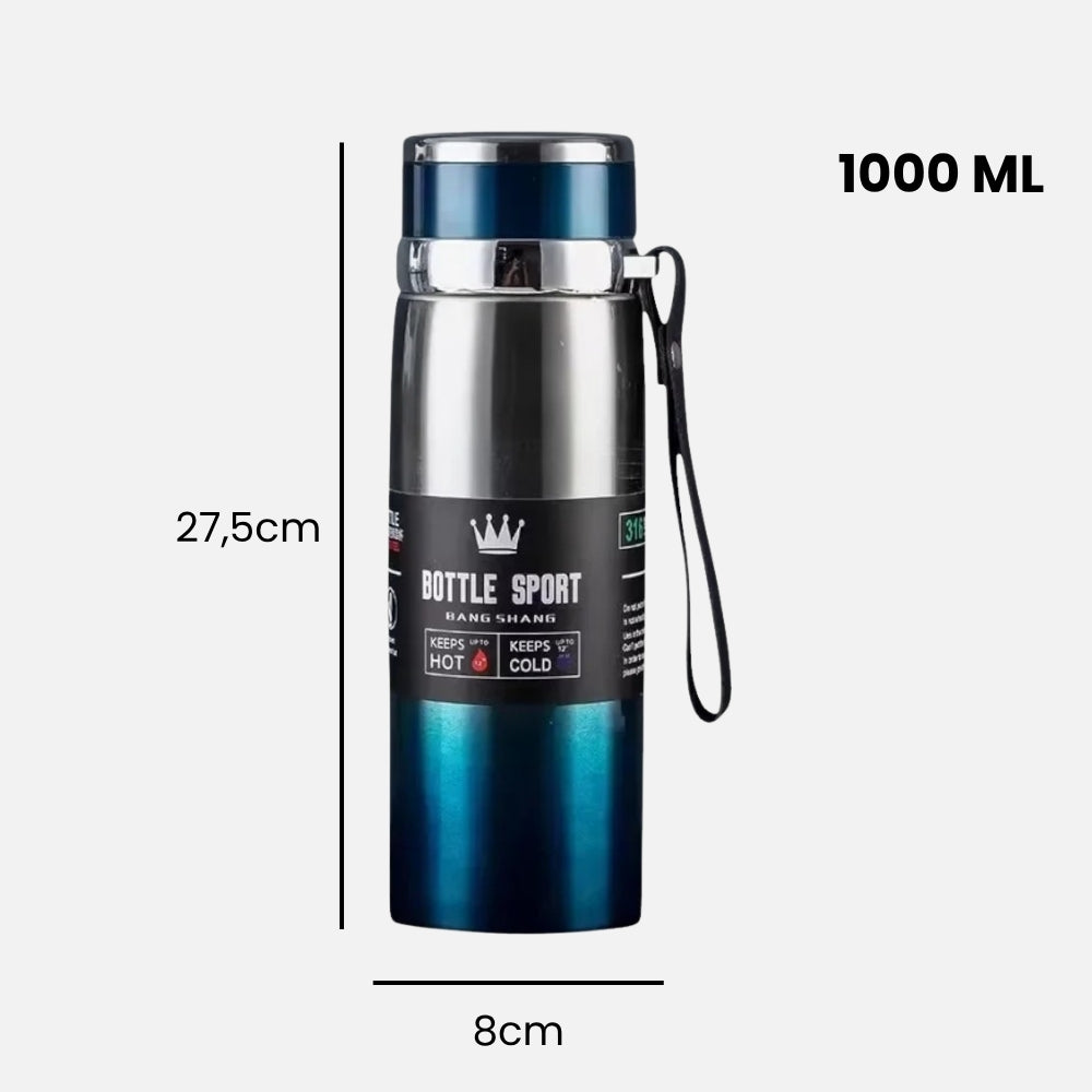 Gourde/Thermos Isotherme Sport Bleue