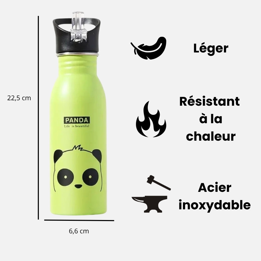 Gourde Isotherme Enfant - Vert Panda