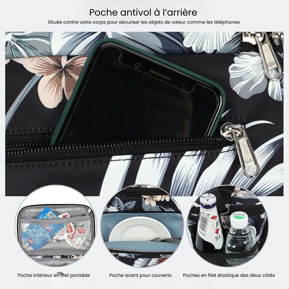 Glacière souple motif fleury