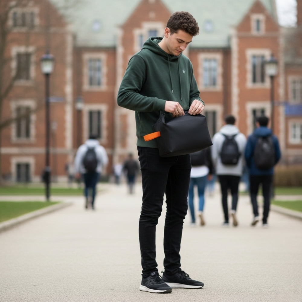 Sac Isotherme Repas Noir Avec Hanse