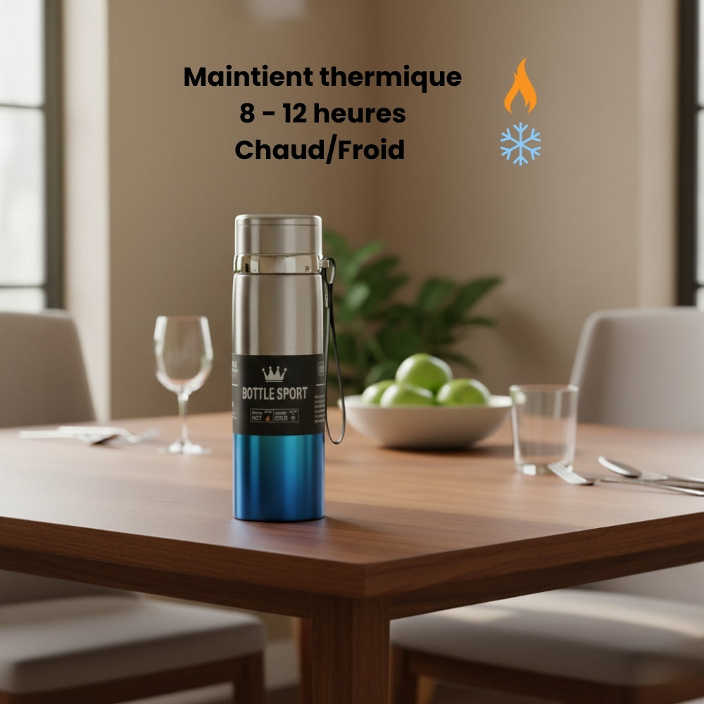 Gourde/Thermos Isotherme Sport Bleue
