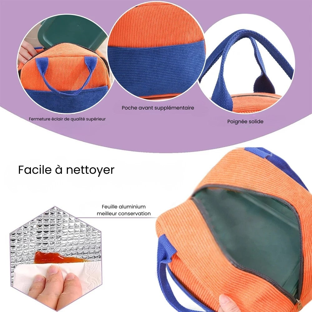 Sac à main isotherme velours