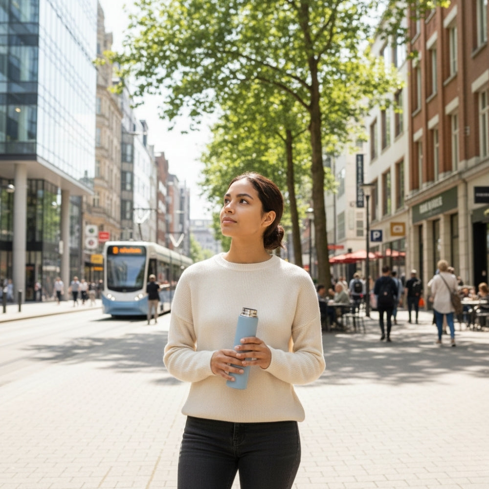 Bouteille Isotherme Intelligente Bleue