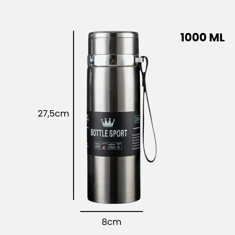 Gourde/Thermos Isotherme Sport Argent