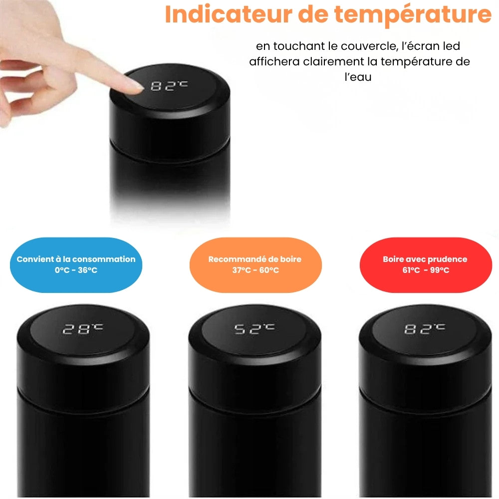 Bouteille Isotherme Intelligente Blanche