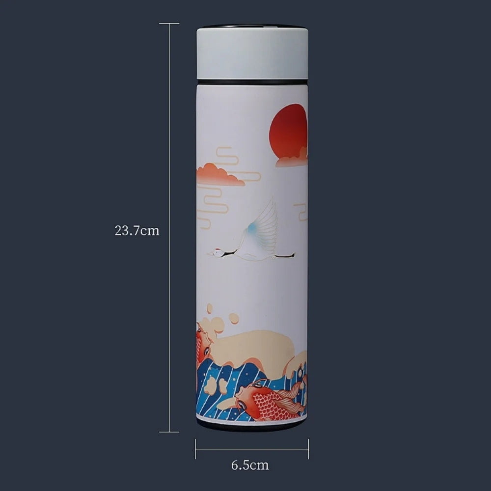 Gourde isotherme intelligente motif Kawaii