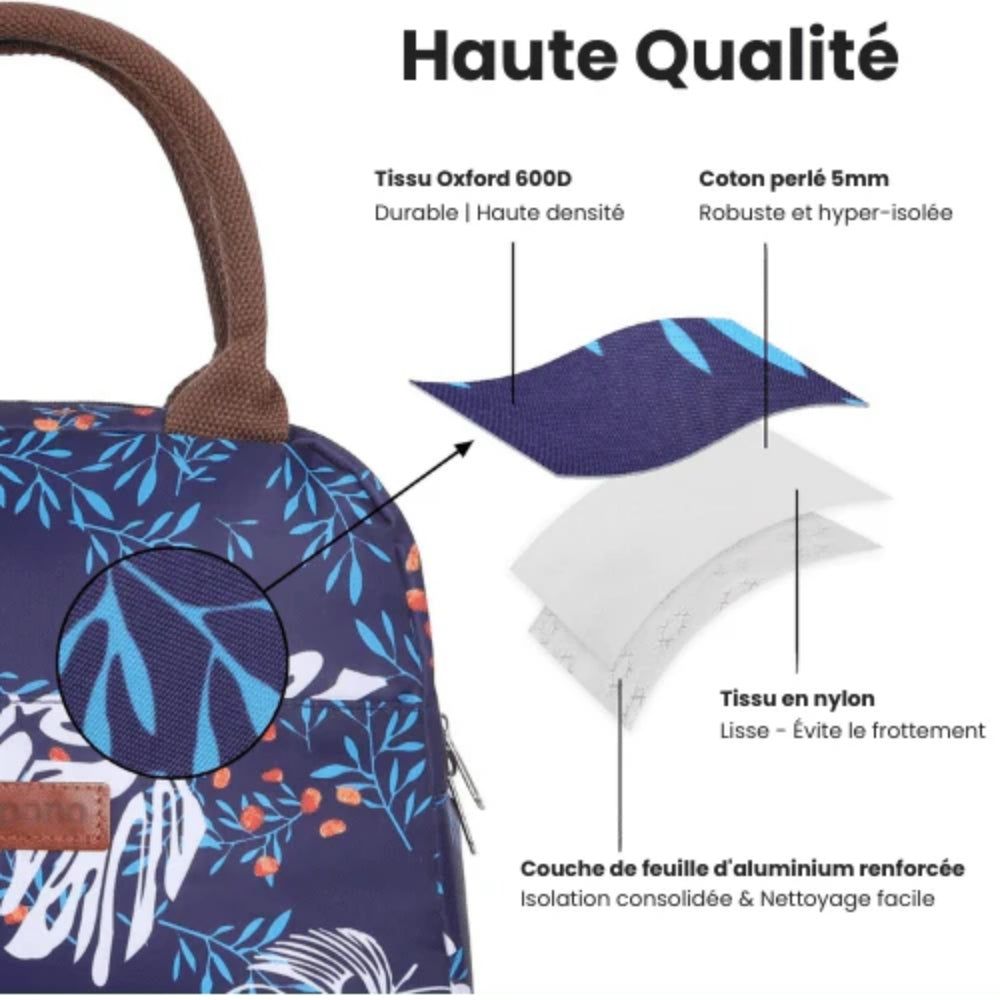 Sac Isotherme Repas Fleuri