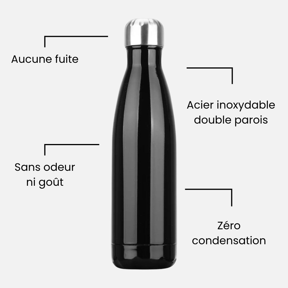 Gourde Isotherme Noire - 6H