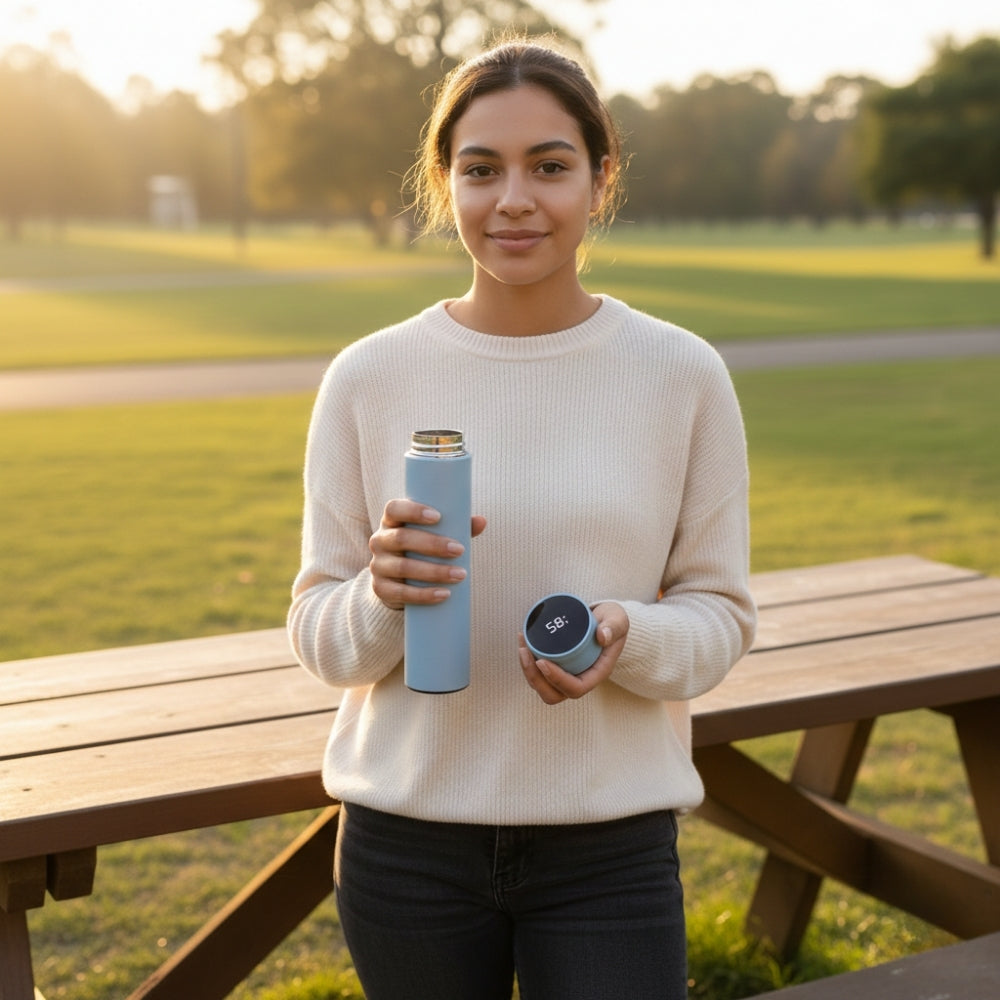 Bouteille Isotherme Intelligente Bleue