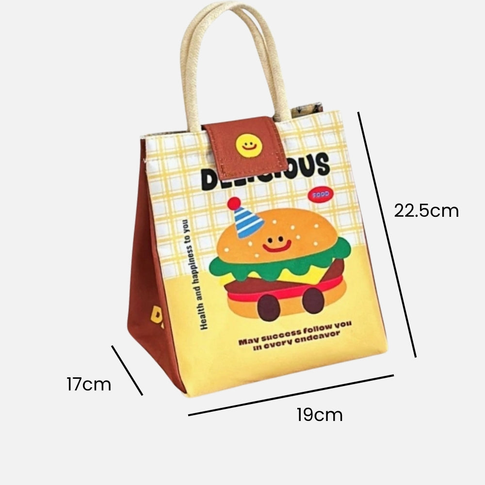 Sac Isotherme  Enfant Marron Burger à scratch