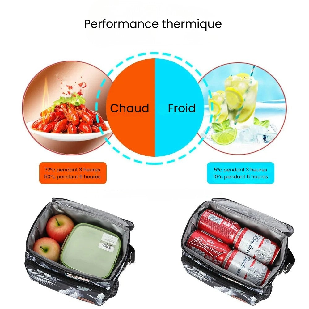 Glacière souple motif fleury