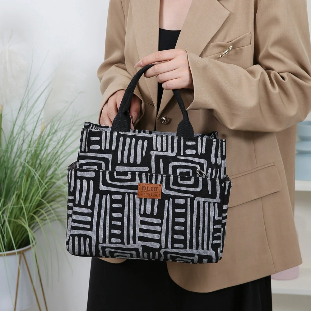 Sac à main isotherme motif zebré