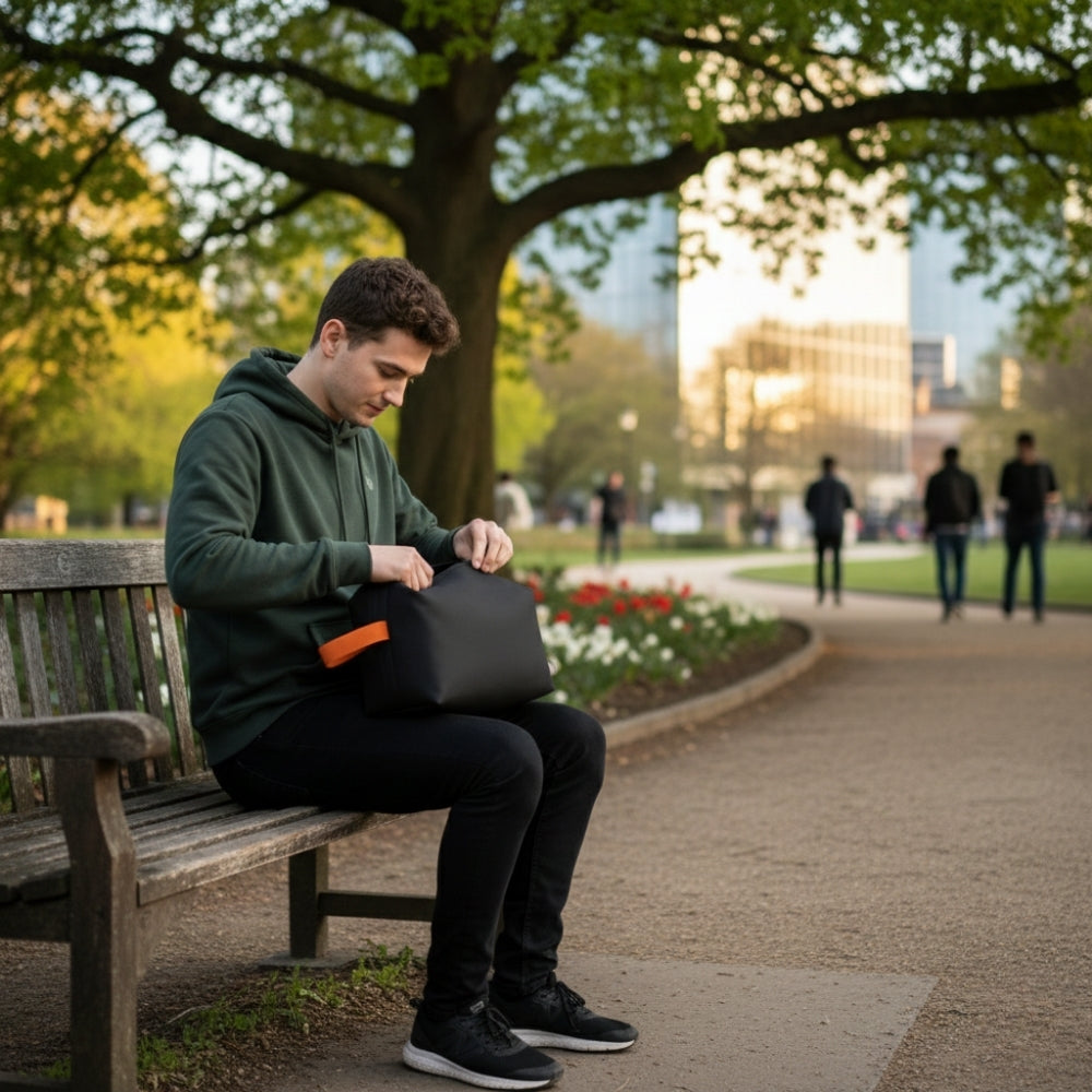 Sac Isotherme Repas Noir Avec Hanse