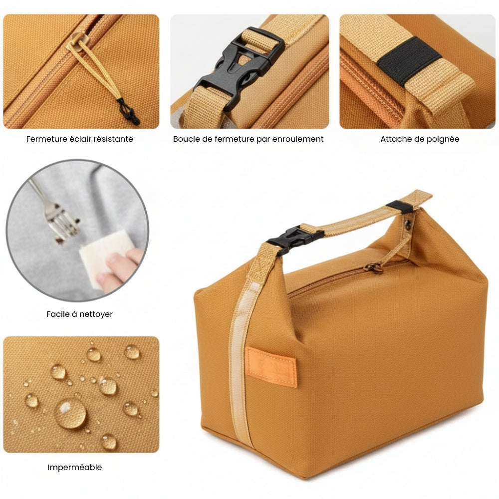 Sac Isotherme Repas Jaune Avec Hanse