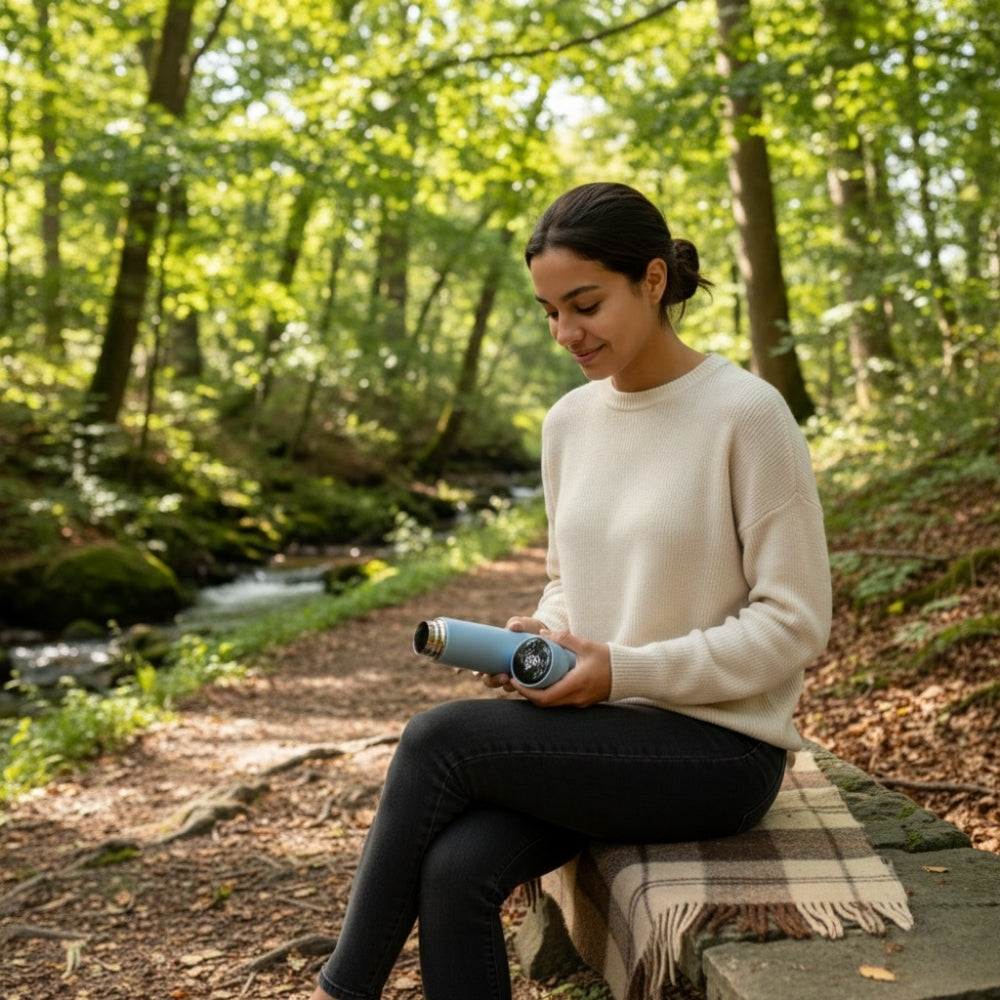 Bouteille Isotherme Intelligente Bleue