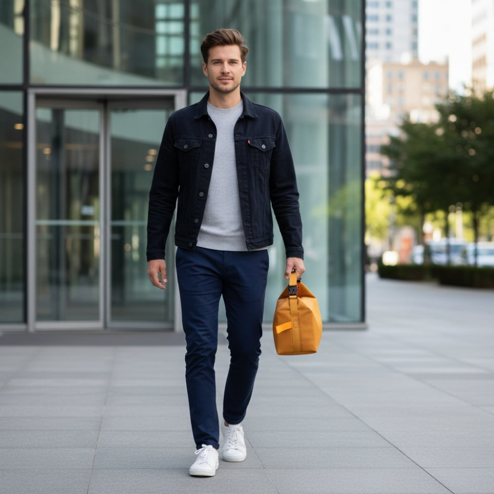 Sac Isotherme Repas Jaune Avec Hanse