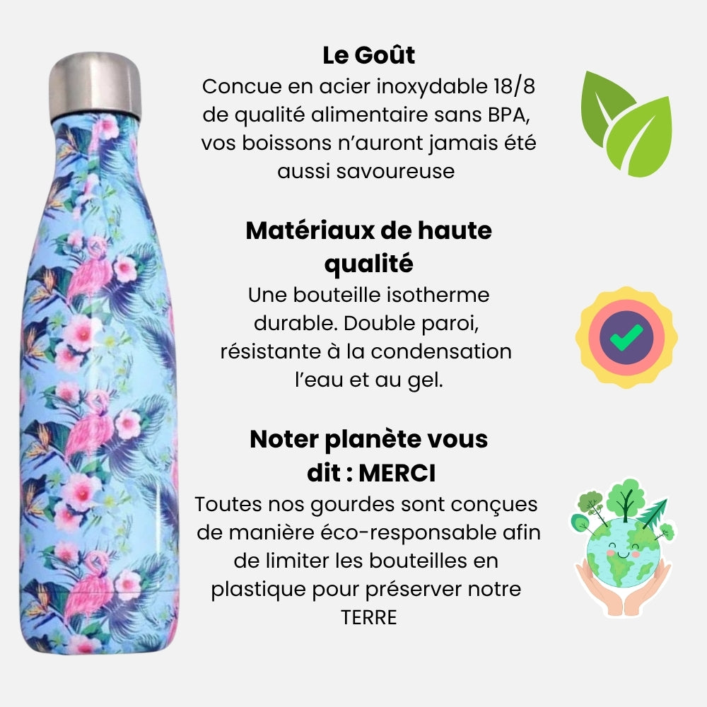 Gourde Isotherme Fleurs - 12H