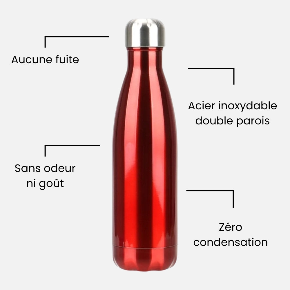 Gourde Isotherme Rouge - 6H
