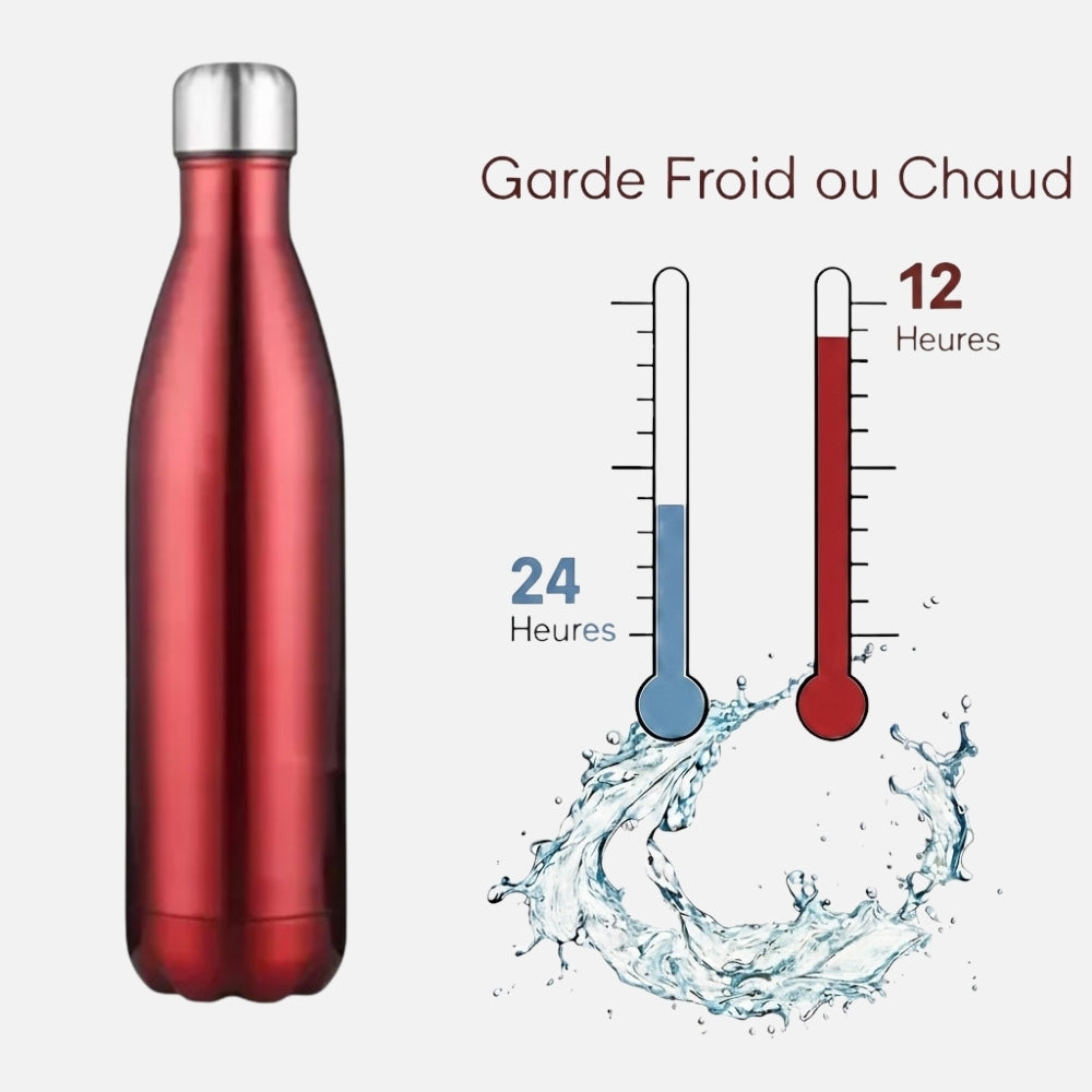 Gourde Isotherme Rouge 12H