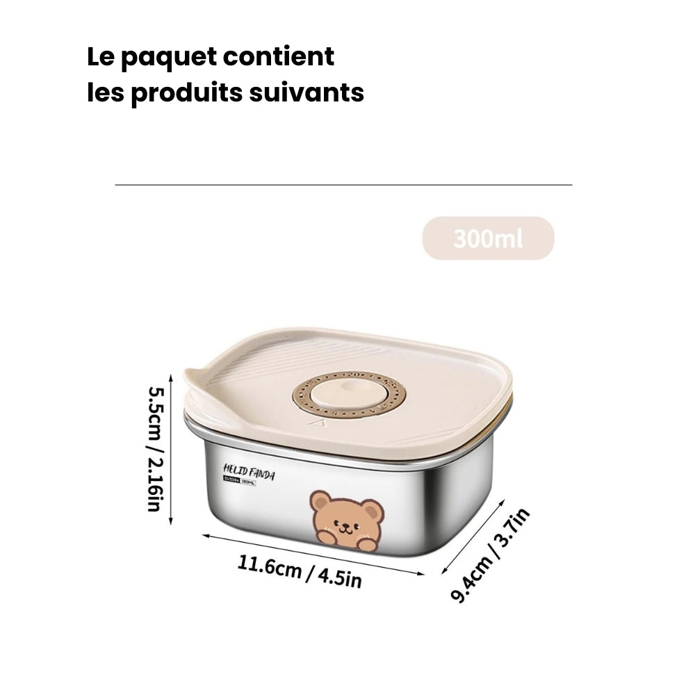 Lunch Box Isotherme Inox Ourson