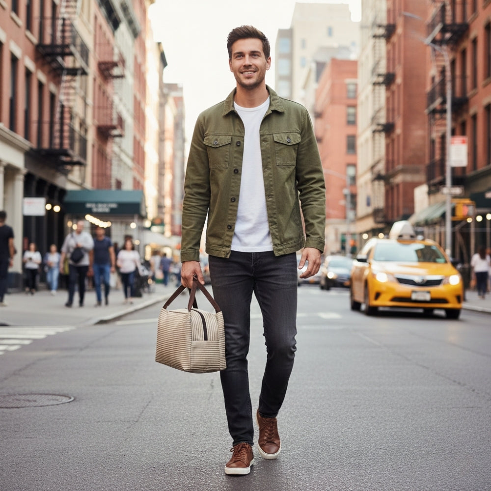 Sac isotherme à rayure