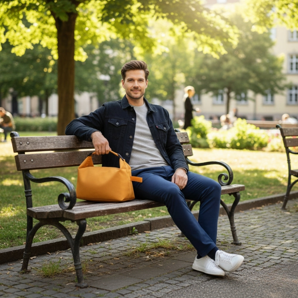 Sac Isotherme Repas Jaune Avec Hanse