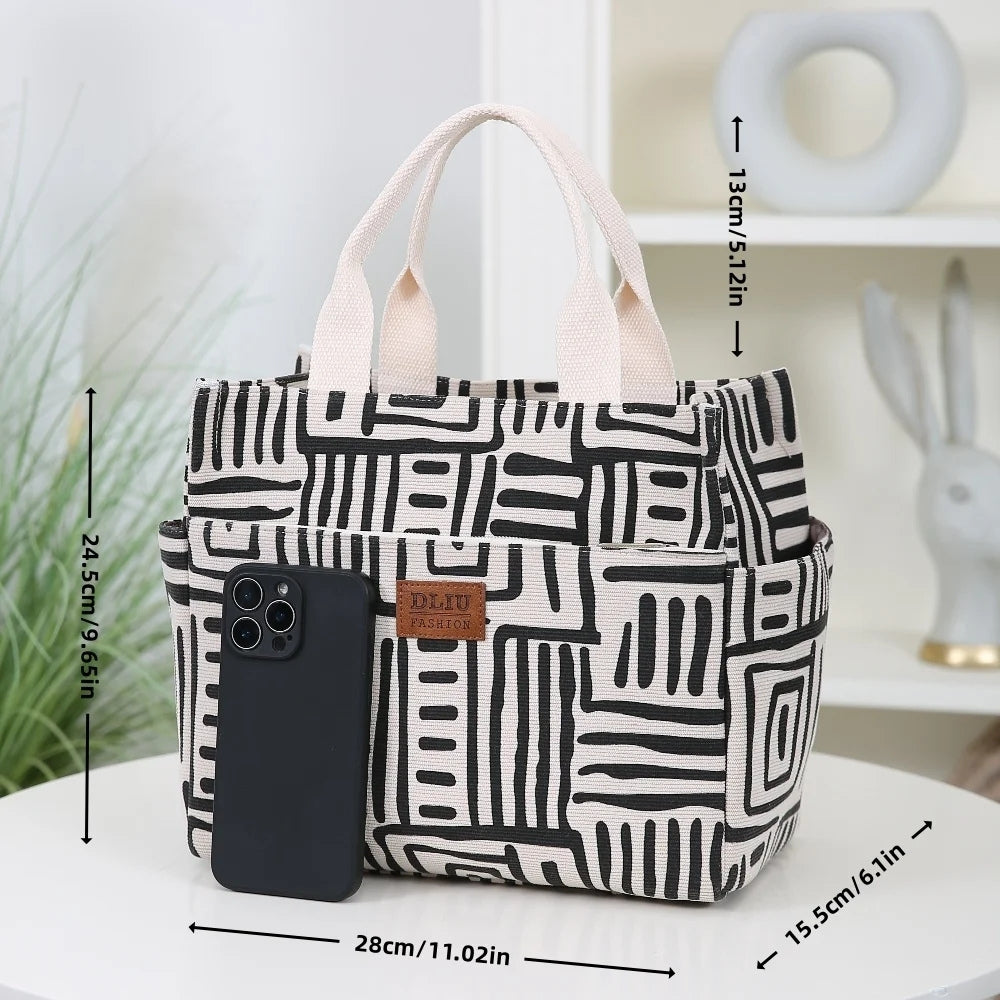 Sac à main isotherme motif zebré