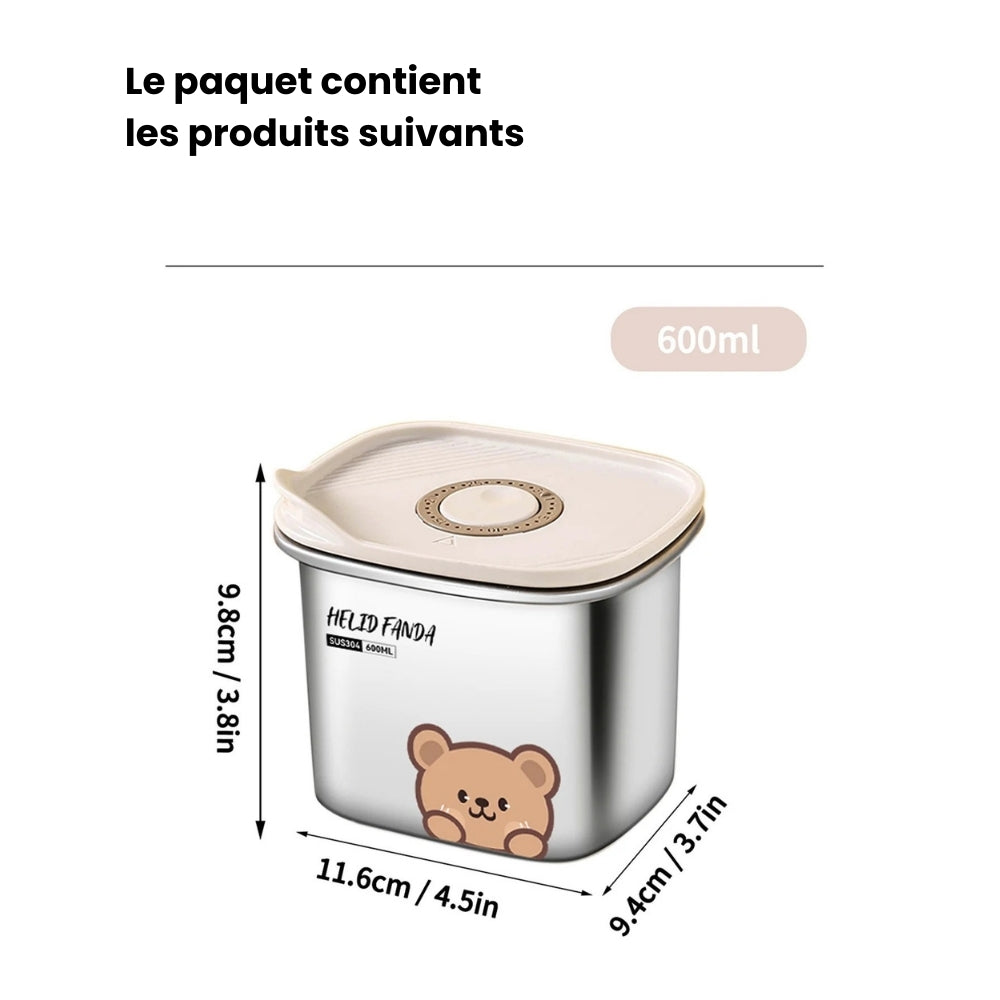 Lunch Box Isotherme Inox Ourson