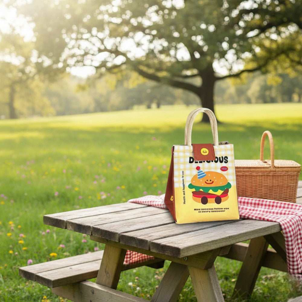 Sac Isotherme  Enfant Marron Burger à scratch
