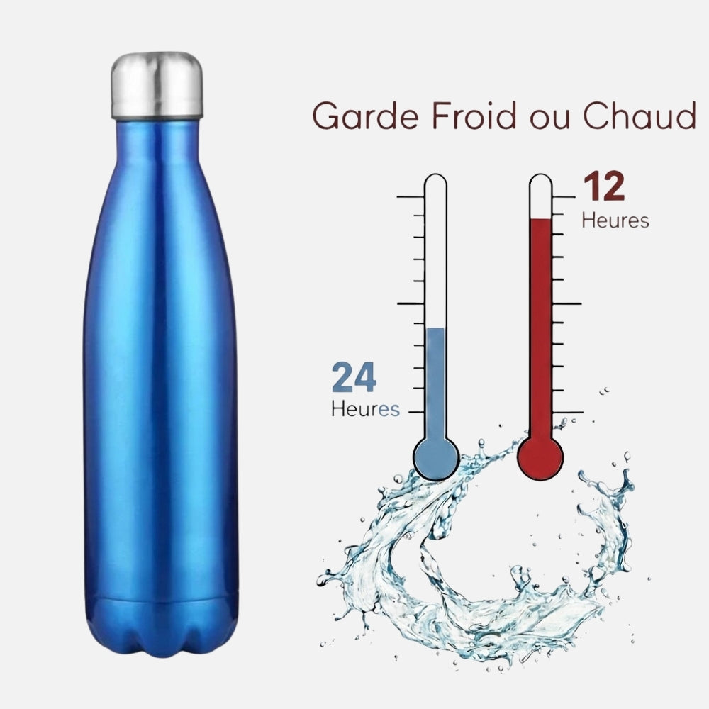 Gourde Isotherme Bleu 12H