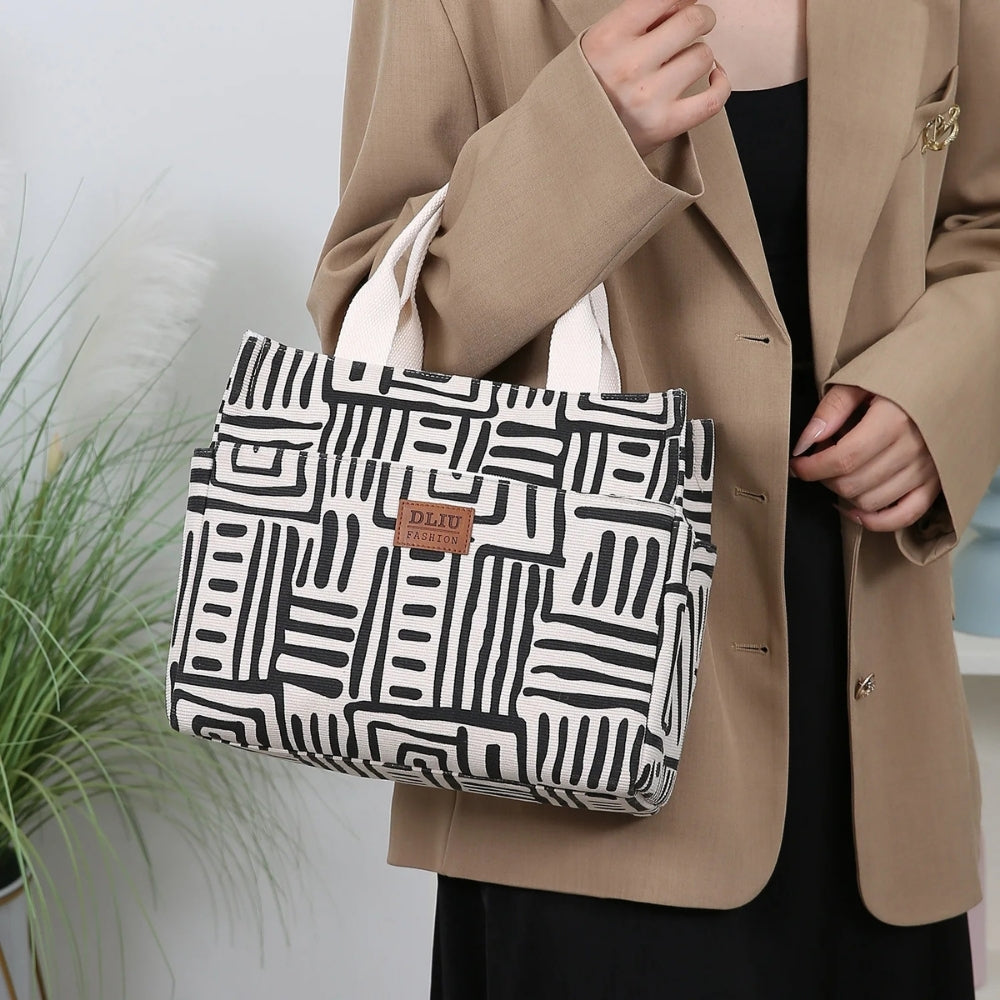 Sac à main isotherme motif zebré