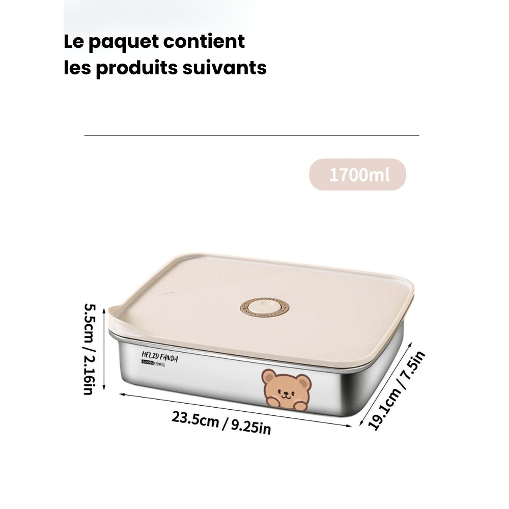 Lunch Box Isotherme Inox Ourson