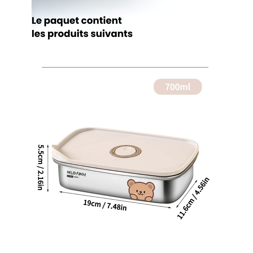 Lunch Box Isotherme Inox Ourson