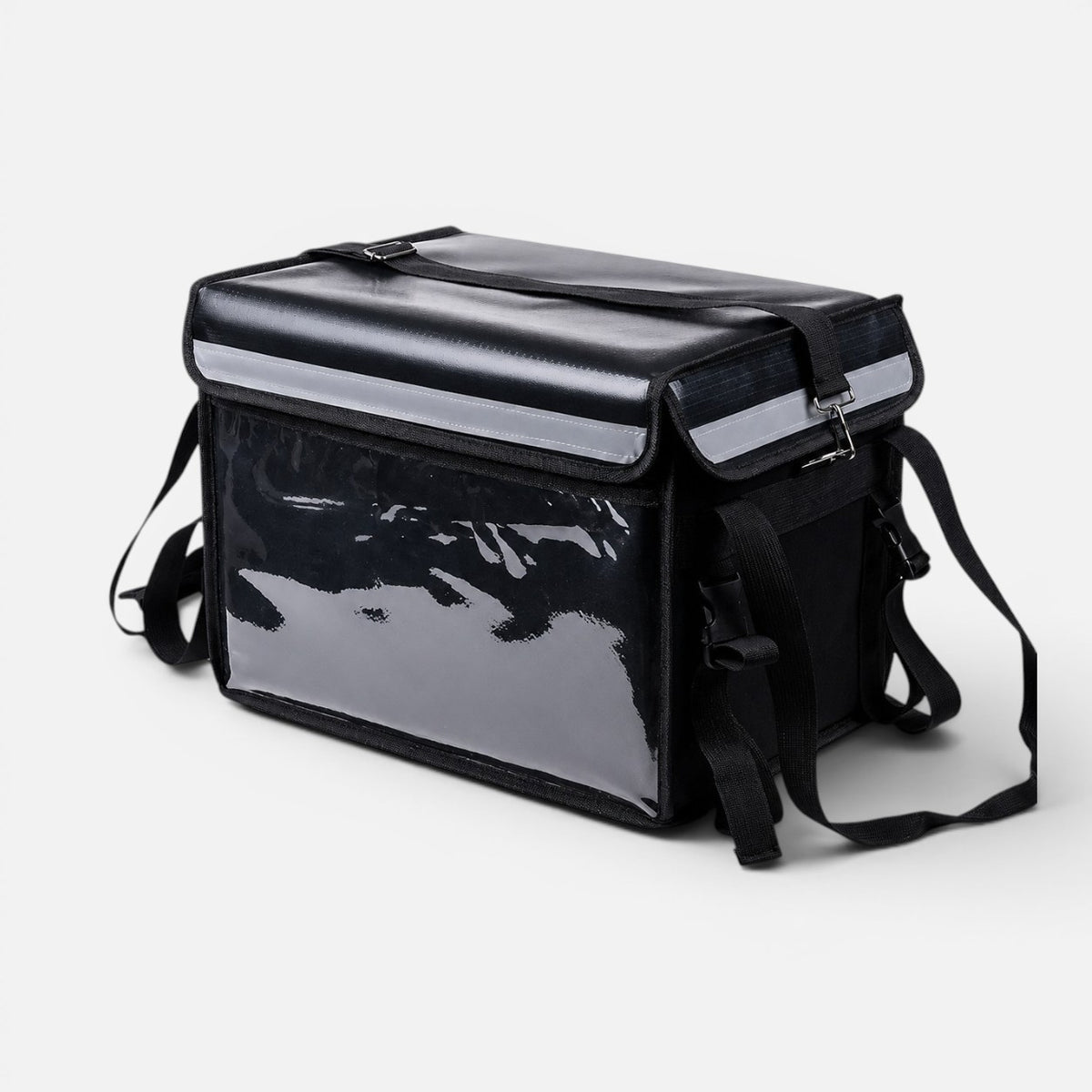 Sac Isotherme Synthetique Uni Noir Et Gris
