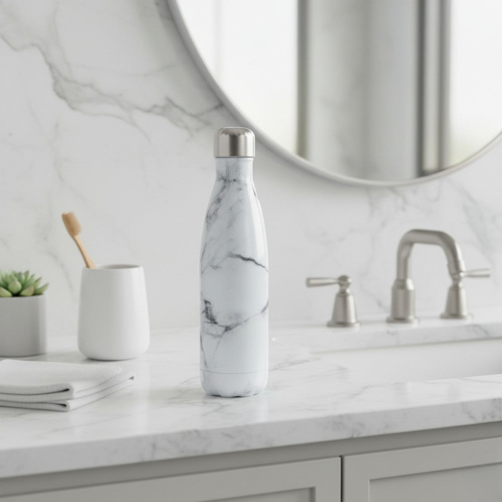 Gourde Isotherme Motif Blanc - 12H