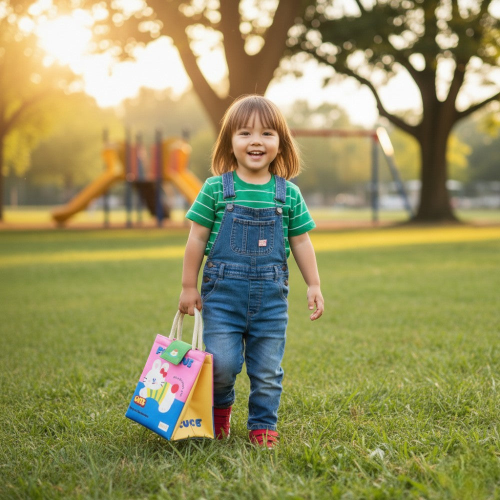 Sac Isotherme Enfant Jaune Lapin à scratch