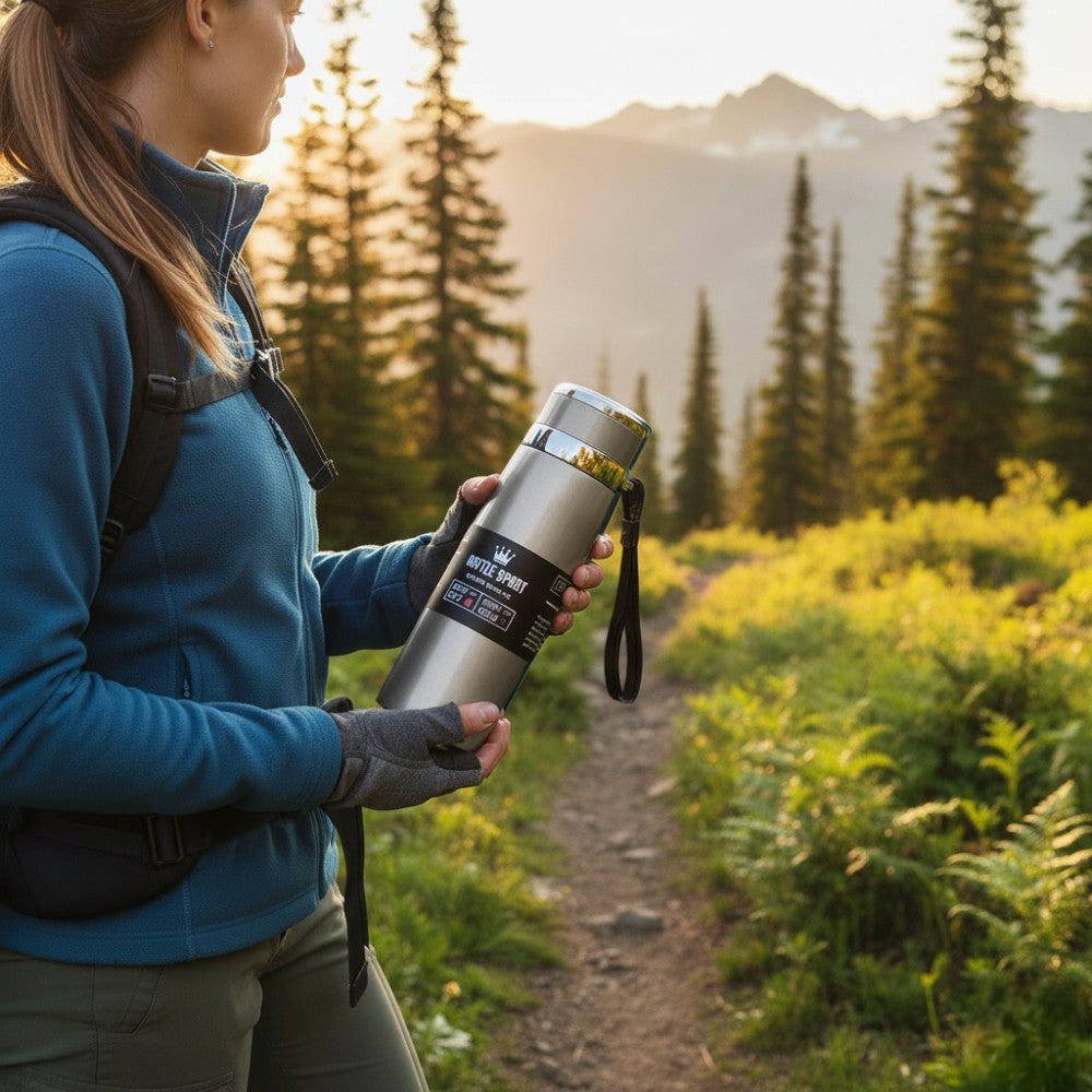 Gourde/Thermos Isotherme Sport Argent