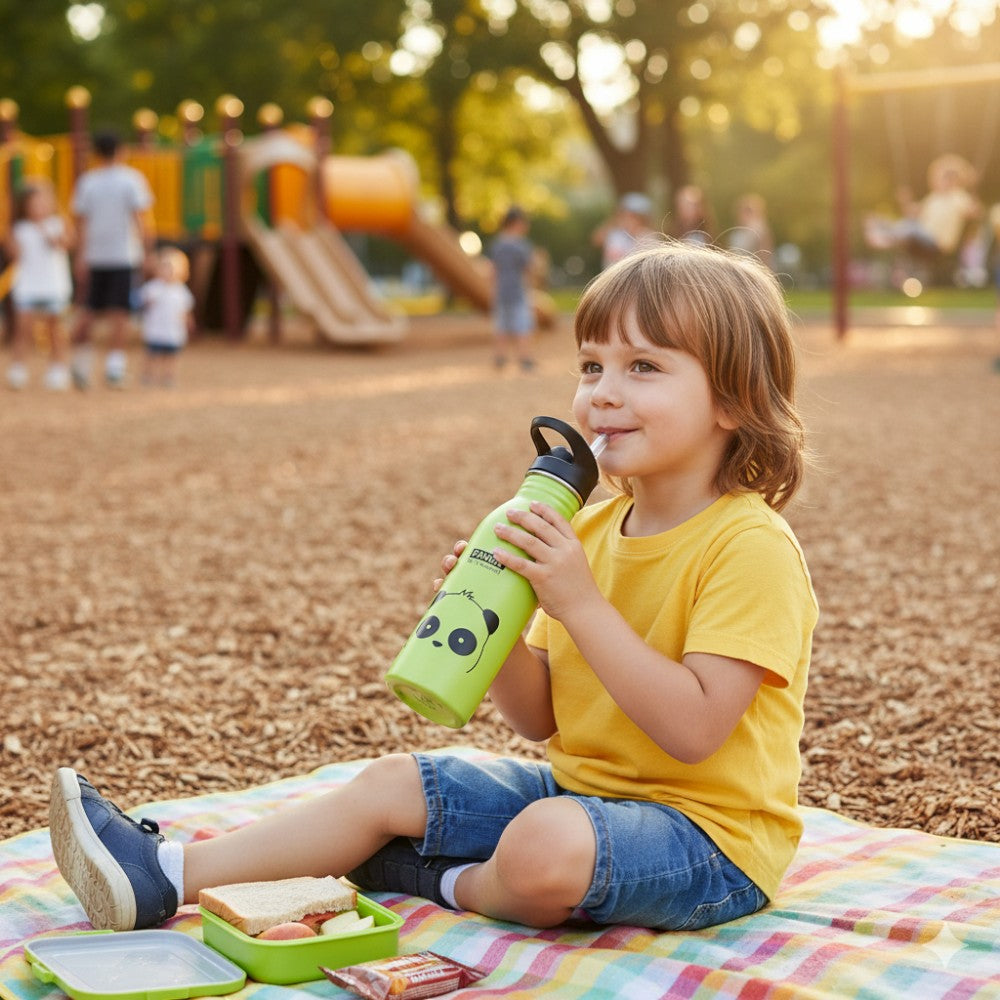 Gourde Isotherme Enfant - Vert Panda