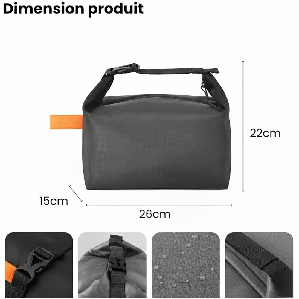 Sac Isotherme Repas Gris Avec Hanse