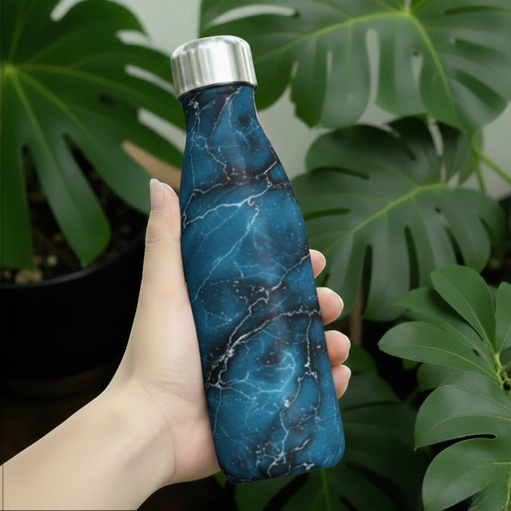 Gourde Isotherme Marbre Bleu - 12H