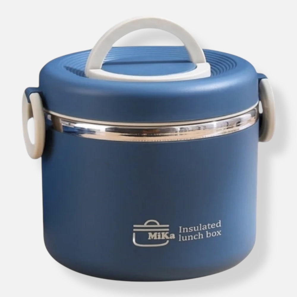 Lunch Box Isotherme Beige et Bleue