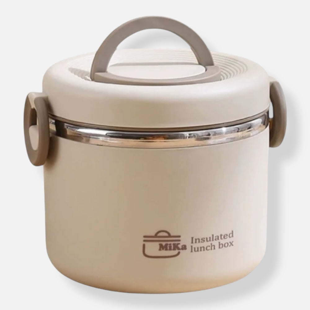 Lunch Box Isotherme Beige et Bleue