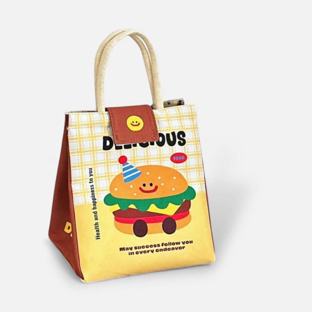 Sac Isotherme  Enfant Marron Burger à scratch