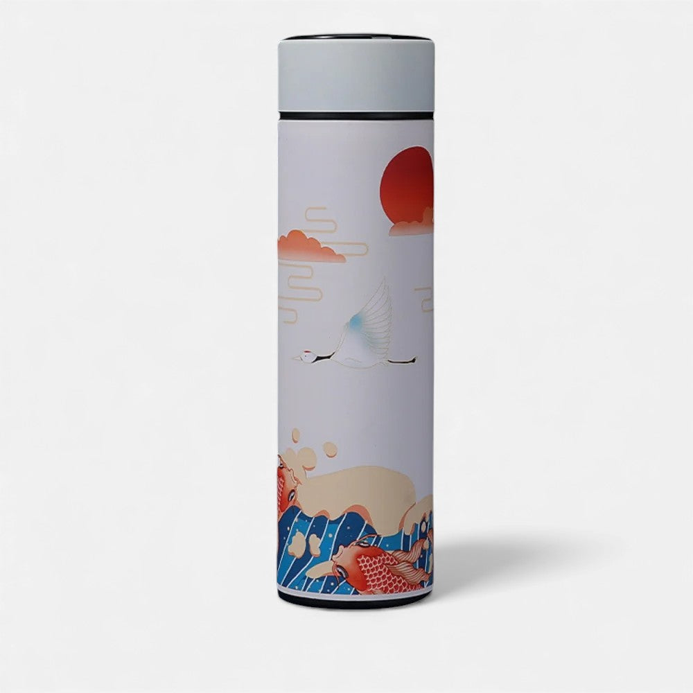 Gourde isotherme intelligente motif Kawaii