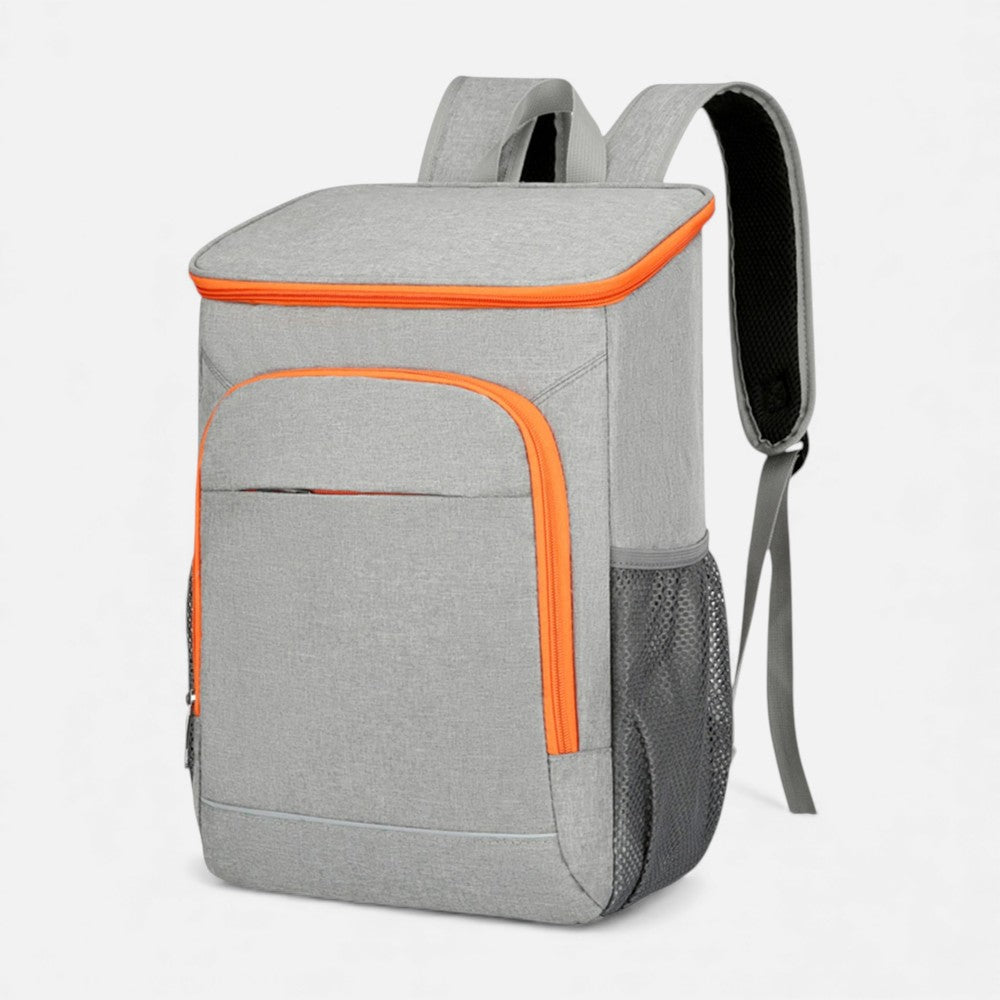 Grand Sac A Dos Isotherme Gris et Orange
